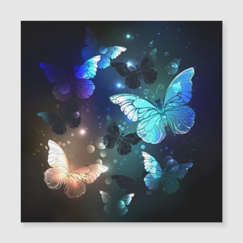 Fluttering Night Butterfly Magnetic Invitation