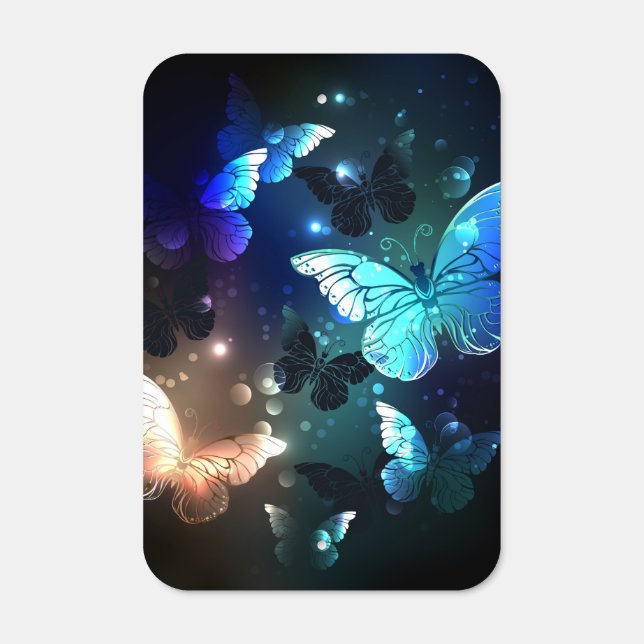 Fluttering Night Butterfly Metal Sign (Front)