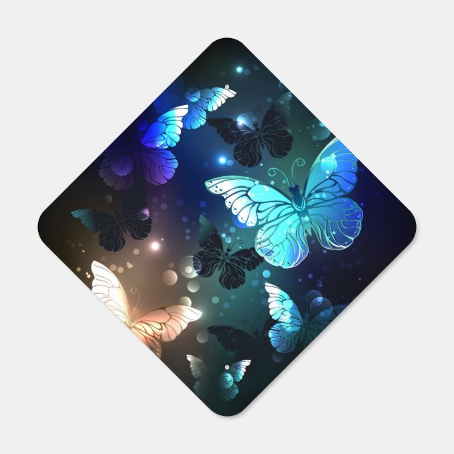 Fluttering Night Butterfly Metal Sign (Front)