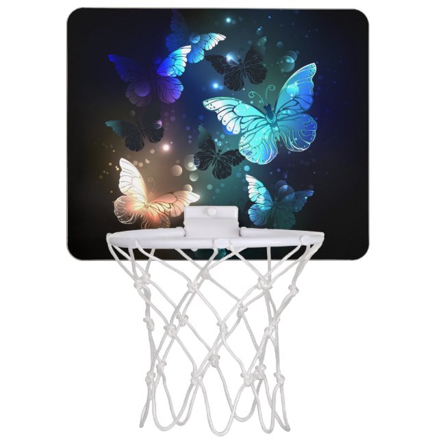 Fluttering Night Butterfly Mini Basketball Hoop (Front)