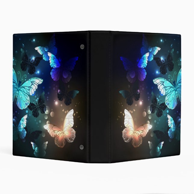 Fluttering Night Butterfly Mini Binder (Background)