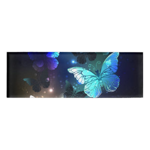 Fluttering Night Butterfly Name Tag