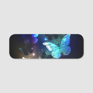 Fluttering Night Butterfly Name Tag
