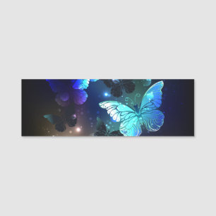 Fluttering Night Butterfly Name Tag