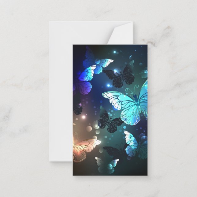 Fluttering Night Butterfly Note Card (Front)