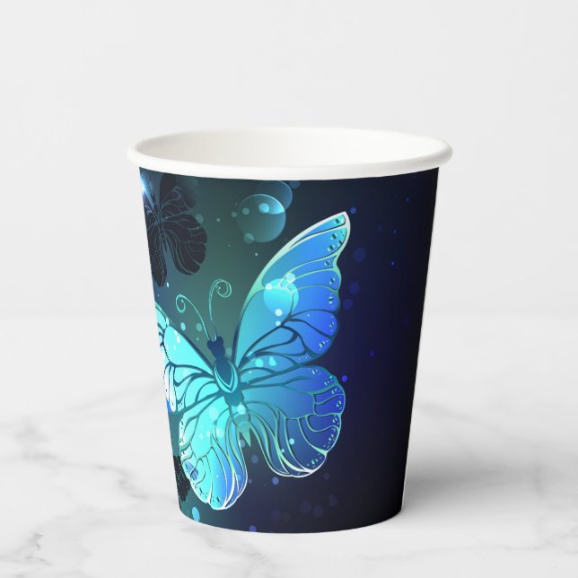 Fluttering Night Butterfly Paper Cups (Back)