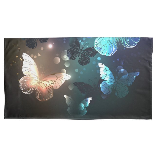 Fluttering Night Butterfly Pillow Case (Front-Left)