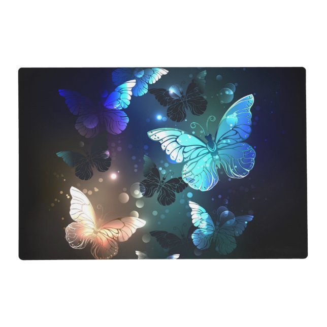 Fluttering Night Butterfly Placemat (Front)