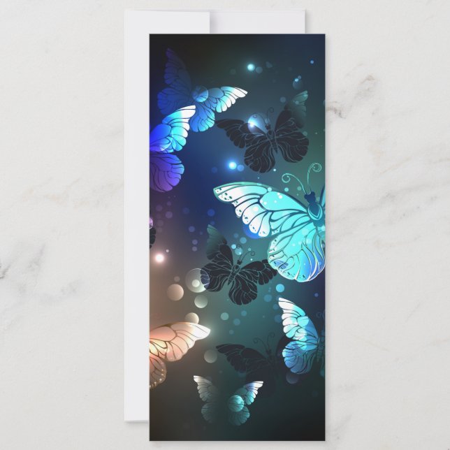 Fluttering Night Butterfly Save The Date (Front)