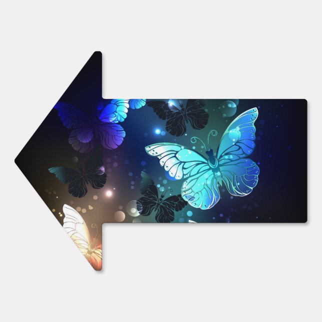Fluttering Night Butterfly Sign (Front)