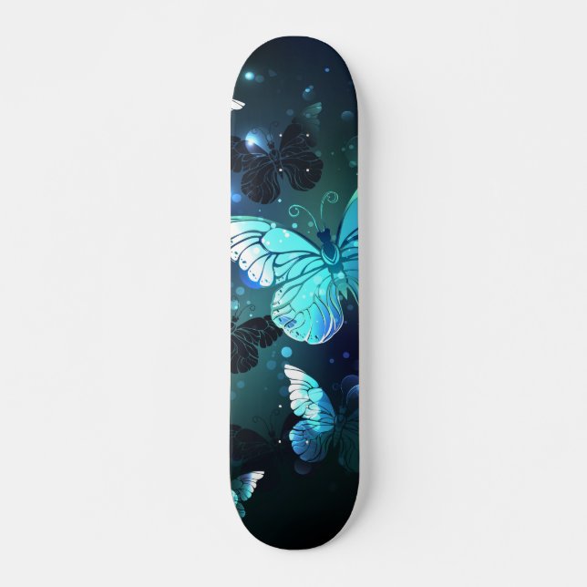 Fluttering Night Butterfly Skateboard (Front)