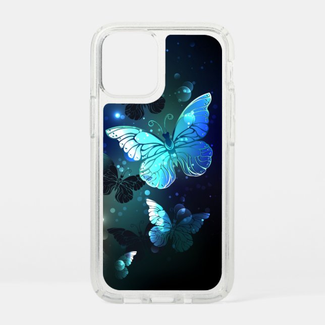 Fluttering Night Butterfly Speck iPhone 12 Mini Case (Front)