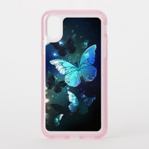 Fluttering Night Butterfly Speck iPhone X Case