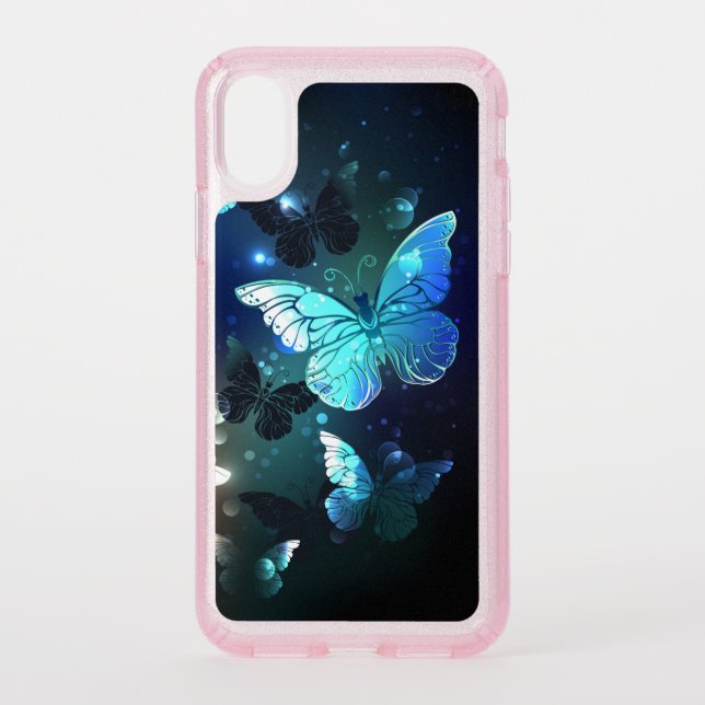 Fluttering Night Butterfly Speck iPhone X Case (Front)