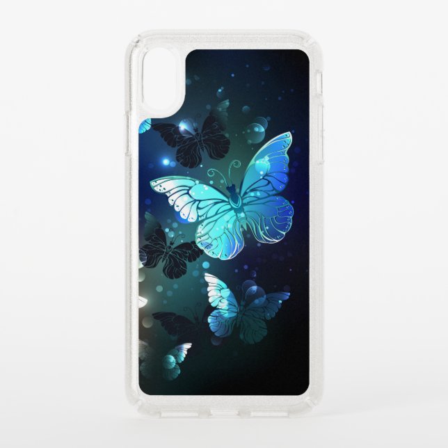 Fluttering Night Butterfly Speck iPhone XS Max Case (Front)
