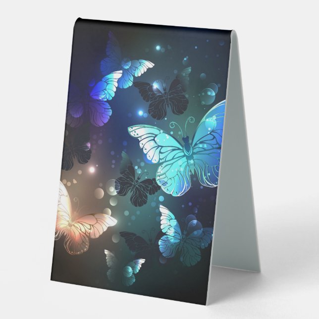 Fluttering Night Butterfly Table Tent (Front)