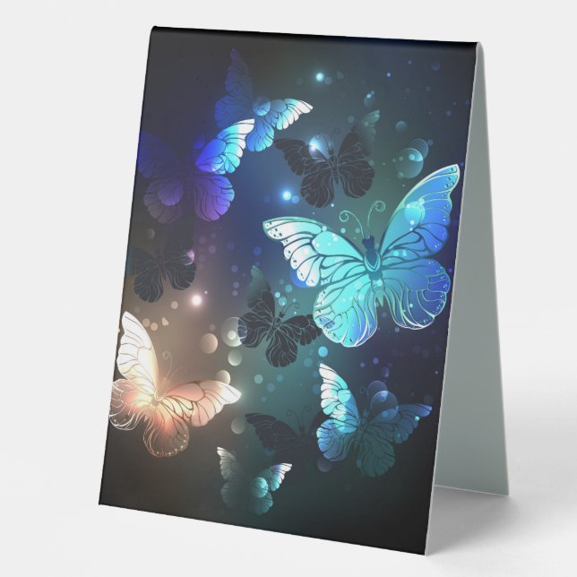 Fluttering Night Butterfly Table Tent (Front)