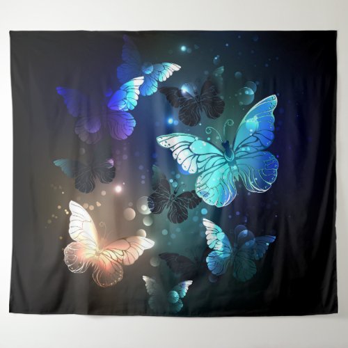 Fluttering Night Butterfly Tapestry