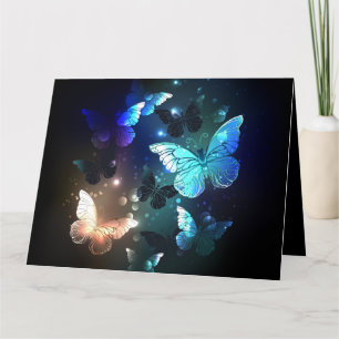 Fluttering Night Butterfly Thank You Card