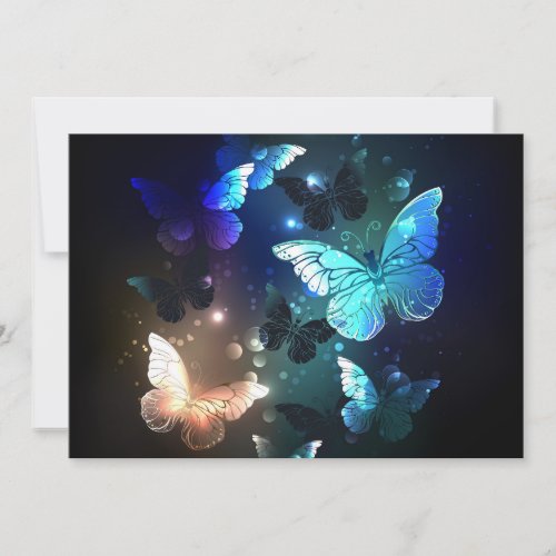 Fluttering Night Butterfly Thank You Card