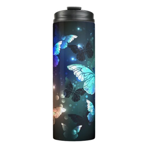 Fluttering Night Butterfly Thermal Tumbler