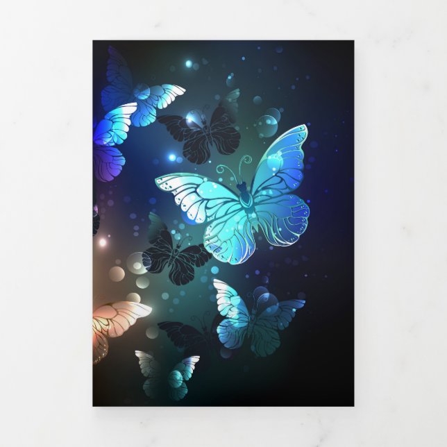 Fluttering Night Butterfly Tri-Fold Program (Cover)