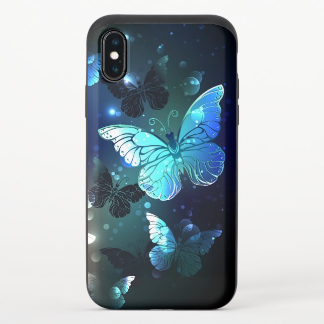 Fluttering Night Butterfly Uncommon iPhone Case (Back)