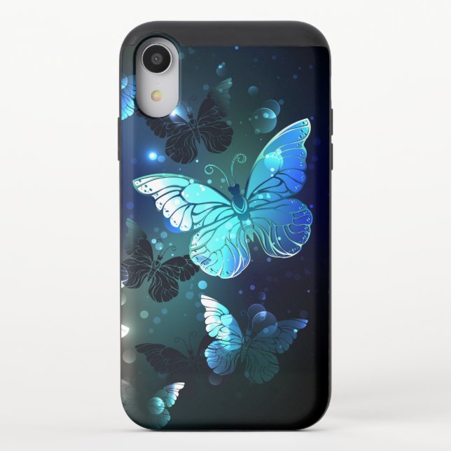 Fluttering Night Butterfly Uncommon iPhone Case (Back)