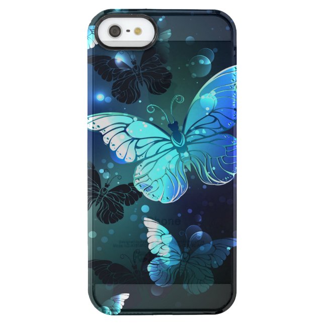 Fluttering Night Butterfly Uncommon iPhone Case (Back)