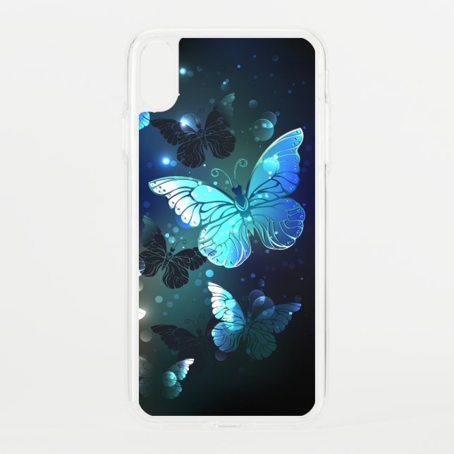 Fluttering Night Butterfly Uncommon iPhone Case (Back)