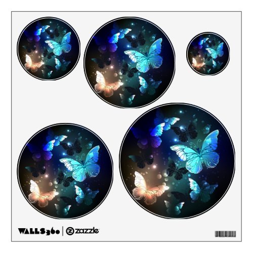 Fluttering Night Butterfly Wall Decal