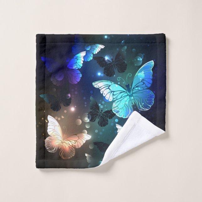 Fluttering Night Butterfly Wash Cloth (Wash Cloth)