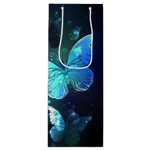 Fluttering Night Butterfly Wine Gift Bag