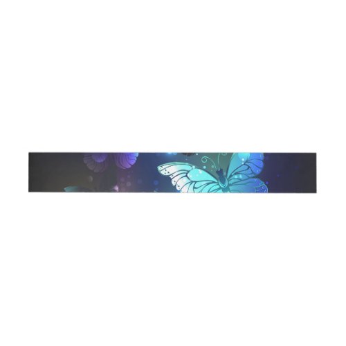 Fluttering Night Butterfly Wrap Around Label