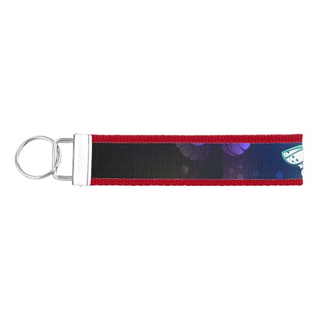 Fluttering Night Butterfly Wrist Keychain (Keys on Left)