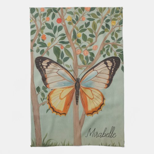 Fluttering Resilience Personalized  Kitchen Towel