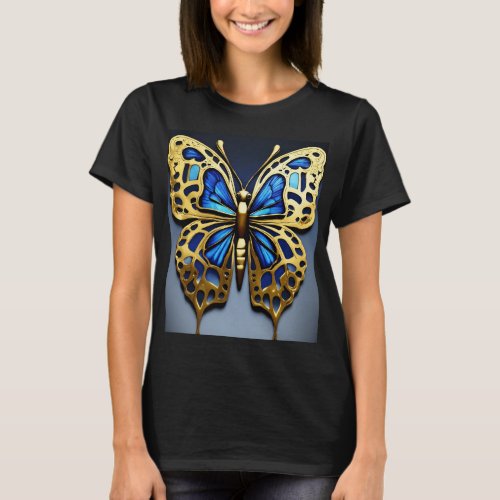 Fluttering Whispers Butterfly Wing Art T_shirt T_Shirt