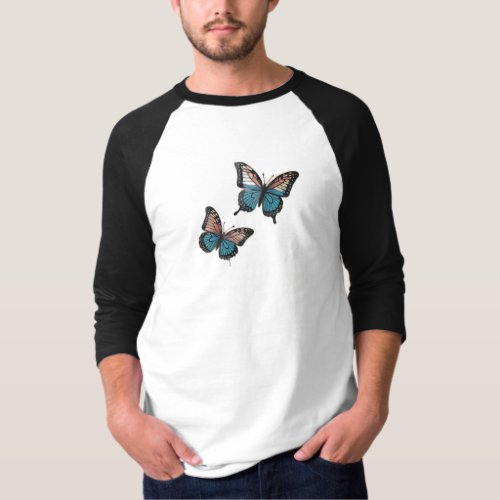 Fluttering Wings _ Artistic Butterfly T_Shirt Coll
