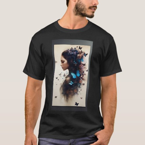 Fluttering Wings Artistic T_Shirt Designs