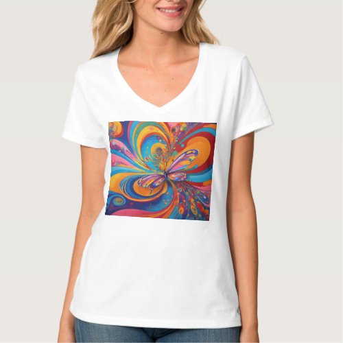 Fluttering Wisdom The Colorful Wings of Teaching T_Shirt