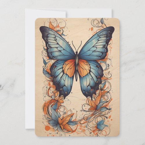 Fluttering Wishes Butterfly Greeting Card