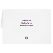 Fluttermoth, Abstract art Card (Back Horizontal)