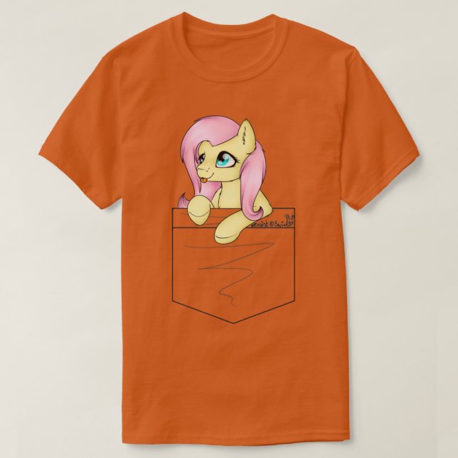 Fluttershy Pocket T-Shirt (Design Front)