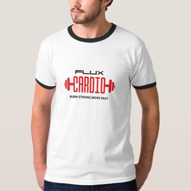 Flux Cardio – High-Energy Fitness Design T-Shirt (Front)