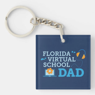 FLVS Dad, Navy Keychain