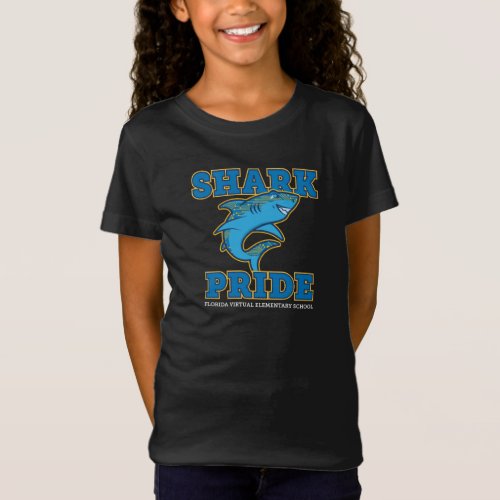 FLVS Full Time Elementary Shark Pride Black Youth T_Shirt