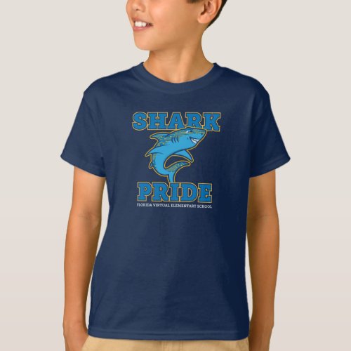 FLVS Full Time Elementary Shark Pride Navy Youth  T_Shirt