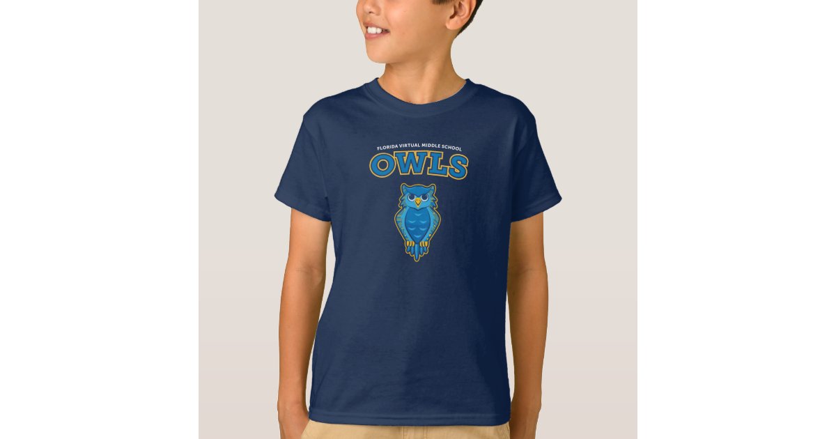 flvs-full-time-middle-school-mascot-navy-t-shirt-zazzle