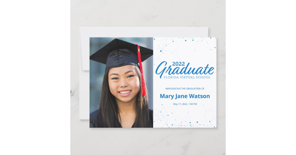 FLVS Graduation Announcement Card 2022 Graduate Zazzle