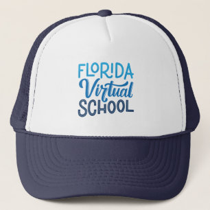 FLVS Handlettering Trucker Hat, Navy Hat
